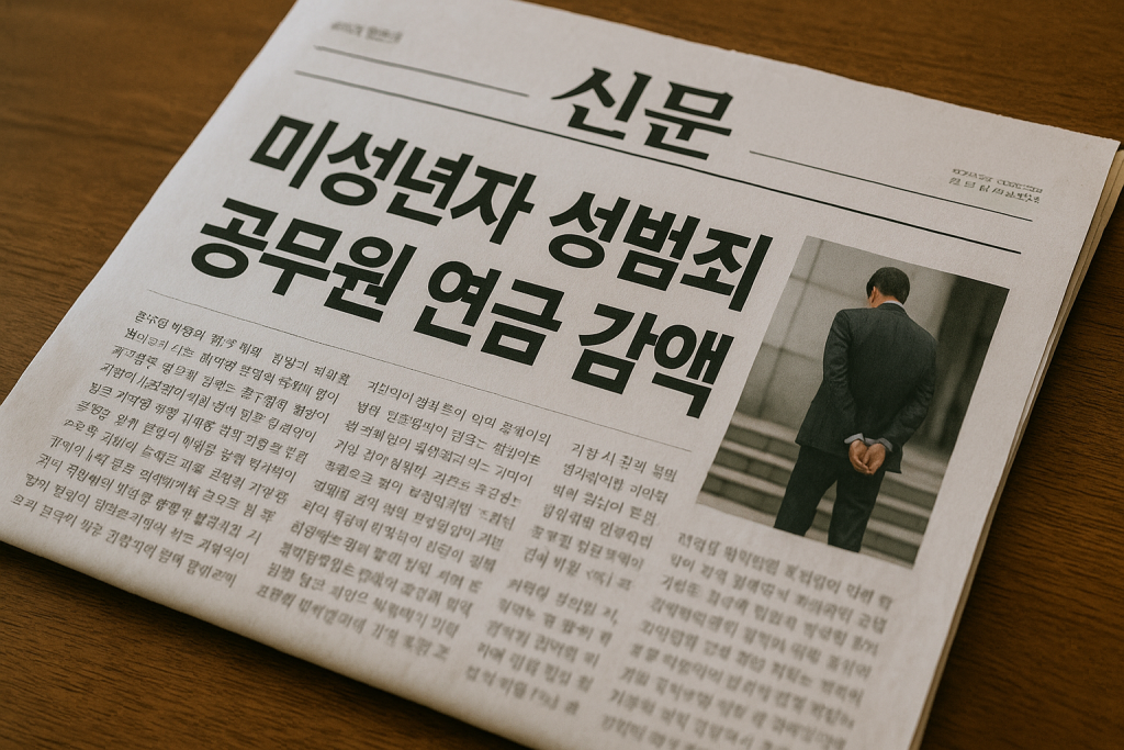 미성년자 대상 성범죄 공무원의 당연퇴직과 연금감액